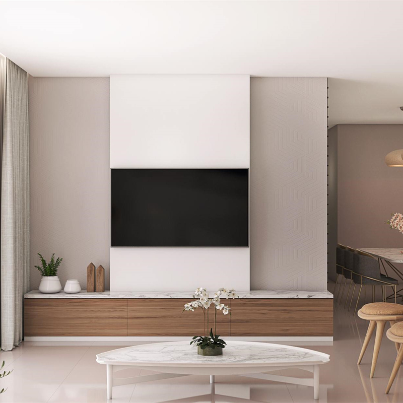 Nowoczesna Szafka RTV Szafka RTV Szafka Wisząca Melamine Wood Grain