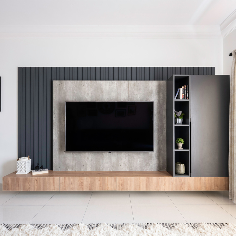 Nowoczesna Szafka RTV Szafka RTV Szafka Wisząca Melamine Wood Grain