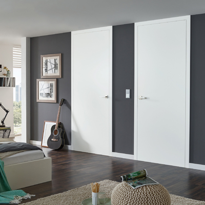 Melamina Sypialnia Drewniane drzwi wewnętrzne Panel Solid Core White Primer Modern