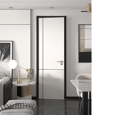 Melamina Sypialnia Drewniane drzwi wewnętrzne Panel Solid Core White Primer Modern